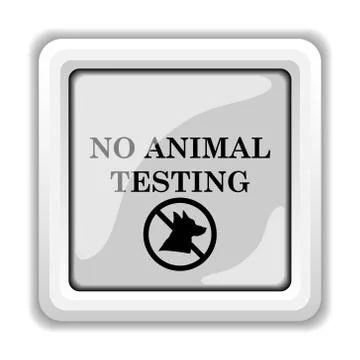 No animal testing icon. internet button on white background.. Stock Illustration