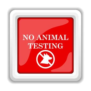 No animal testing icon. internet button on white background.. Stock Illustration
