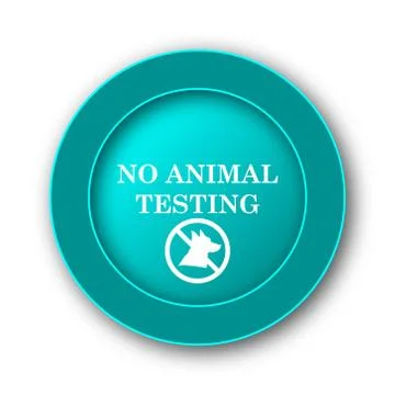  No animal testing icon. Internet button on white background. Stock Illustration