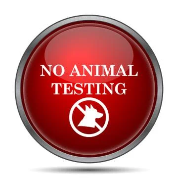No animal testing icon. Internet button on white background.. Stock Illustration