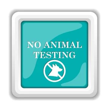 No animal testing icon. Internet button on white background.. Stock Illustration