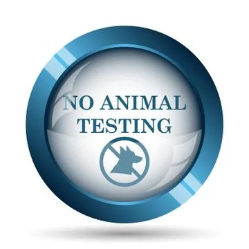 No animal testing icon. Internet button on white background.. Stock Illustration