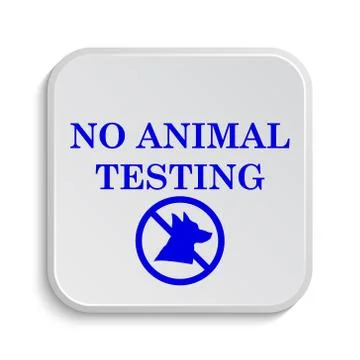 No animal testing icon. Internet button on white background.. Stock Illustration