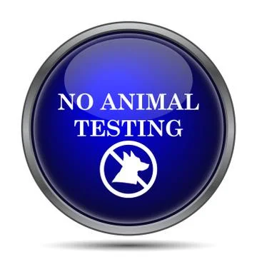 No animal testing icon. Internet button on white background.. Stock Illustration