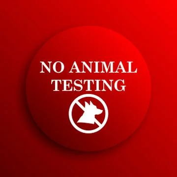 No animal testing icon. Internet button on white background.. Stock Illustration