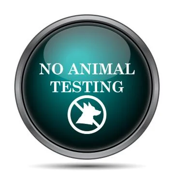 No animal testing icon. Internet button on white background.. Stock Illustration