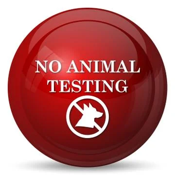 No animal testing icon. Internet button on white background.. Stock Illustration