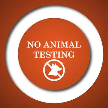 No animal testing icon. Internet button on white background. . Stock Illustration