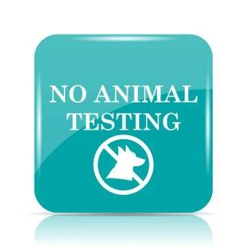 No animal testing icon. Internet button on white background.. Stock Illustration