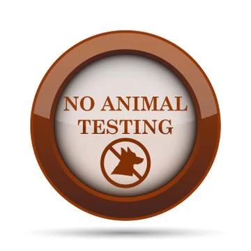 No animal testing icon. Internet button on white background. . Stock Illustration