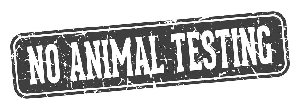 No animal testing rectangular sign. no animal testing stamp Illustrazione stock