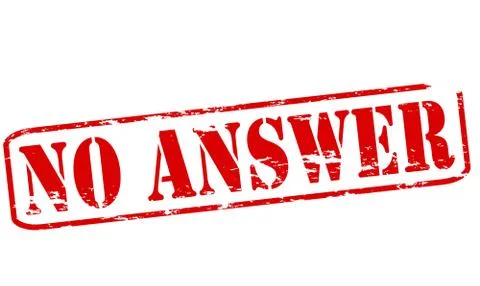No answer Stock Illustration