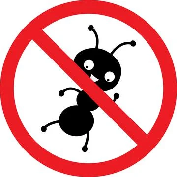 No ant sign. Ilustración de archivo