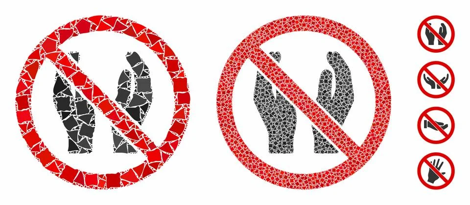 No applause Composition Icon of Bumpy Parts Stock Illustration