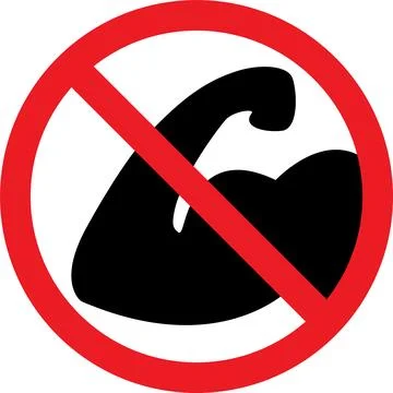 No arm exercise sign . Stock Illustration