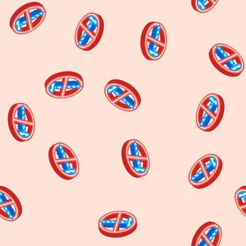 No assembly required isometric icon seamless pattern Illustrazione stock