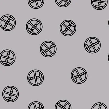 No assembly required line vector seamless pattern 스톡 일러스트