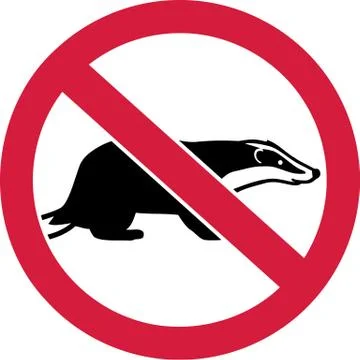 No Badgers Stock Illustration