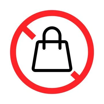 No baggage allowed sign. Vector. Illustrazione stock
