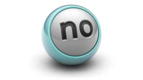 "no" on a ball. Looping. Stock Footage 58414585