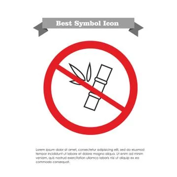 No bamboo icon 스톡 일러스트