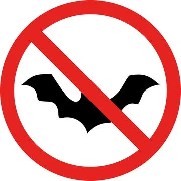 No bat sign. Illustrazione stock