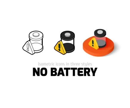 No battery icon in different style Stockillustratie