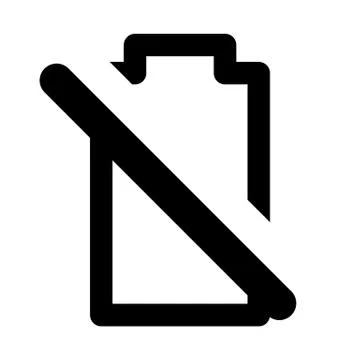 No Battery Icon Stock Illustration
