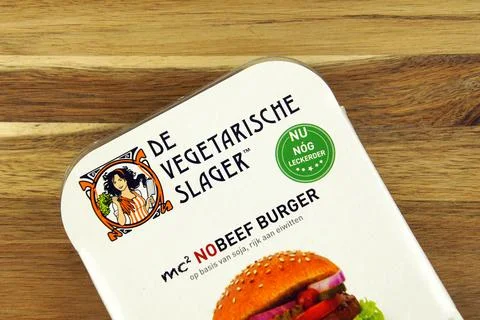 No Beef burger package of the Dutch The Vegetarian Butcher Stock Photos