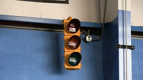 No beer Stoplight Stock Footage 37210920
