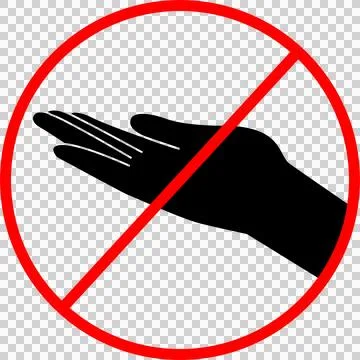 No Begging, Beggars Icon Sign Stock Illustration