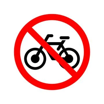 No bicycle allowed sign Stock Illustration