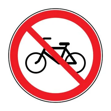 No bicycle sign Stock Illustration