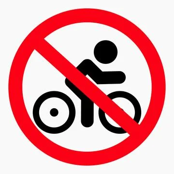 No bike Stock Illustration