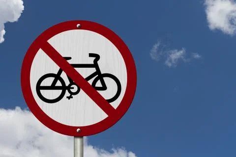 No bikes allowed sign Stock Illustration