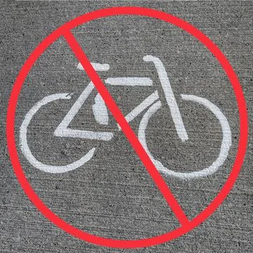 No bikes allowed. Stop sign for bicycles Stock-Fotos