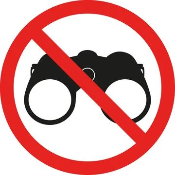 No binocular sign. Stock Illustration