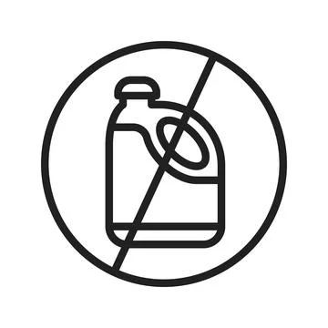 No Bleach icon vector image. Stock Illustration