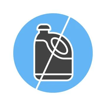 No Bleach icon vector image. Illustrazione stock