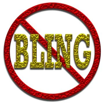 No Bling Sign Stock Illustration