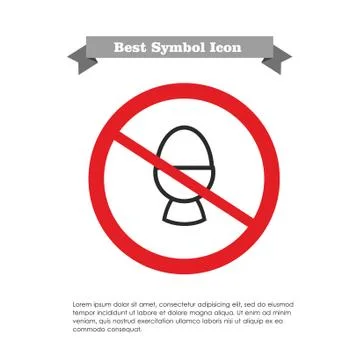 No boiled egg icon 스톡 일러스트