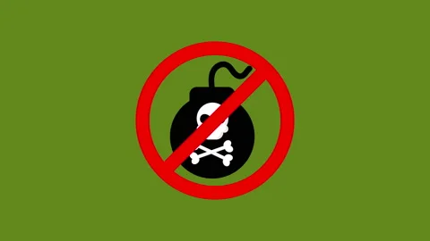 No bomb sign animation Video stock 172004993