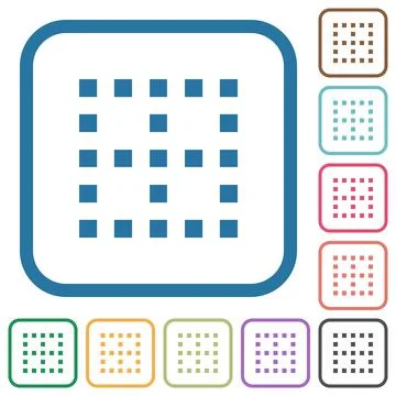 No borders simple icons Stock Illustration