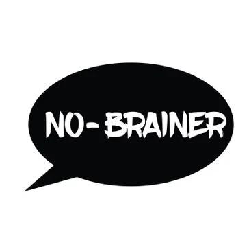 No brainer rubber stamp Stock Illustration