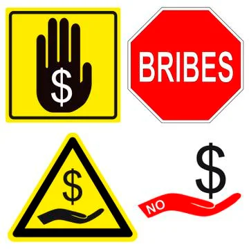 No Bribary Illustrazione stock