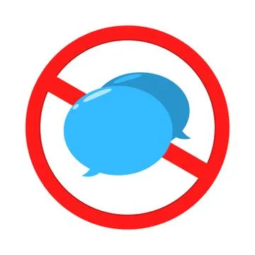 No Bubble Speech allowed. Abstract Vector Illustration Stock Illustration