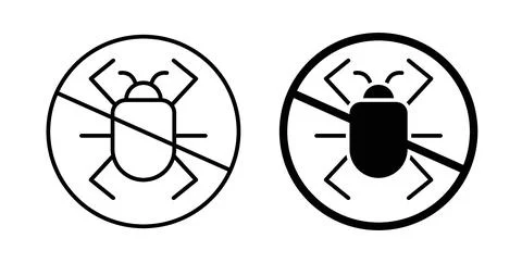 No Bug icon Illustration designs pack for Web 库存插图