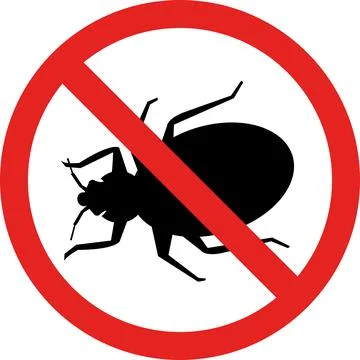 No bug insects sign. Stock Illustration