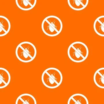 No bug sign pattern seamless Illustrazione stock