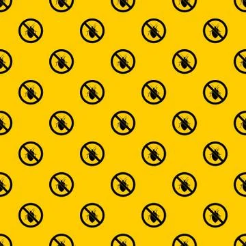No bug sign pattern vector 스톡 일러스트